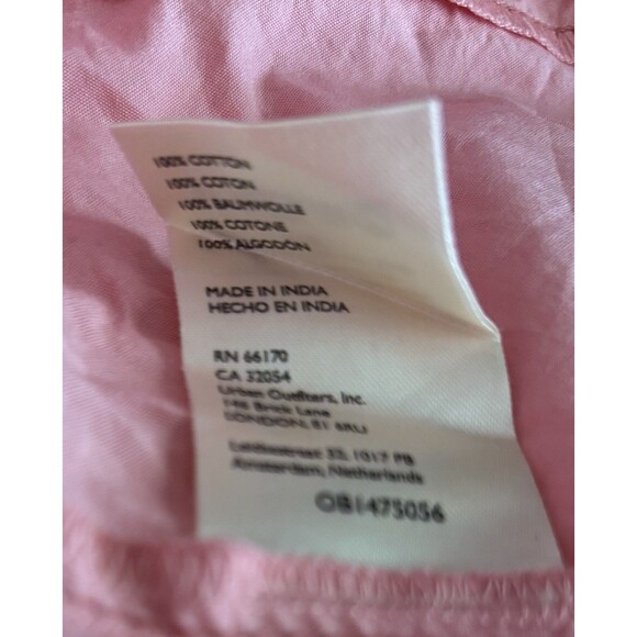 FREE PEOPLE Womens Poplin Tunic Top Button-Down Oversized Blouse Pink Small NWOT - Picture 6 of 8
